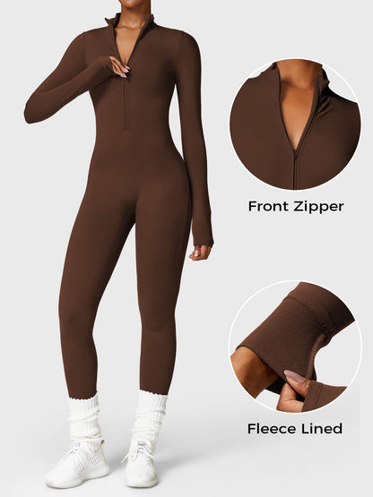 Yeoreo Belle Fleece Zipper Jumpsuit