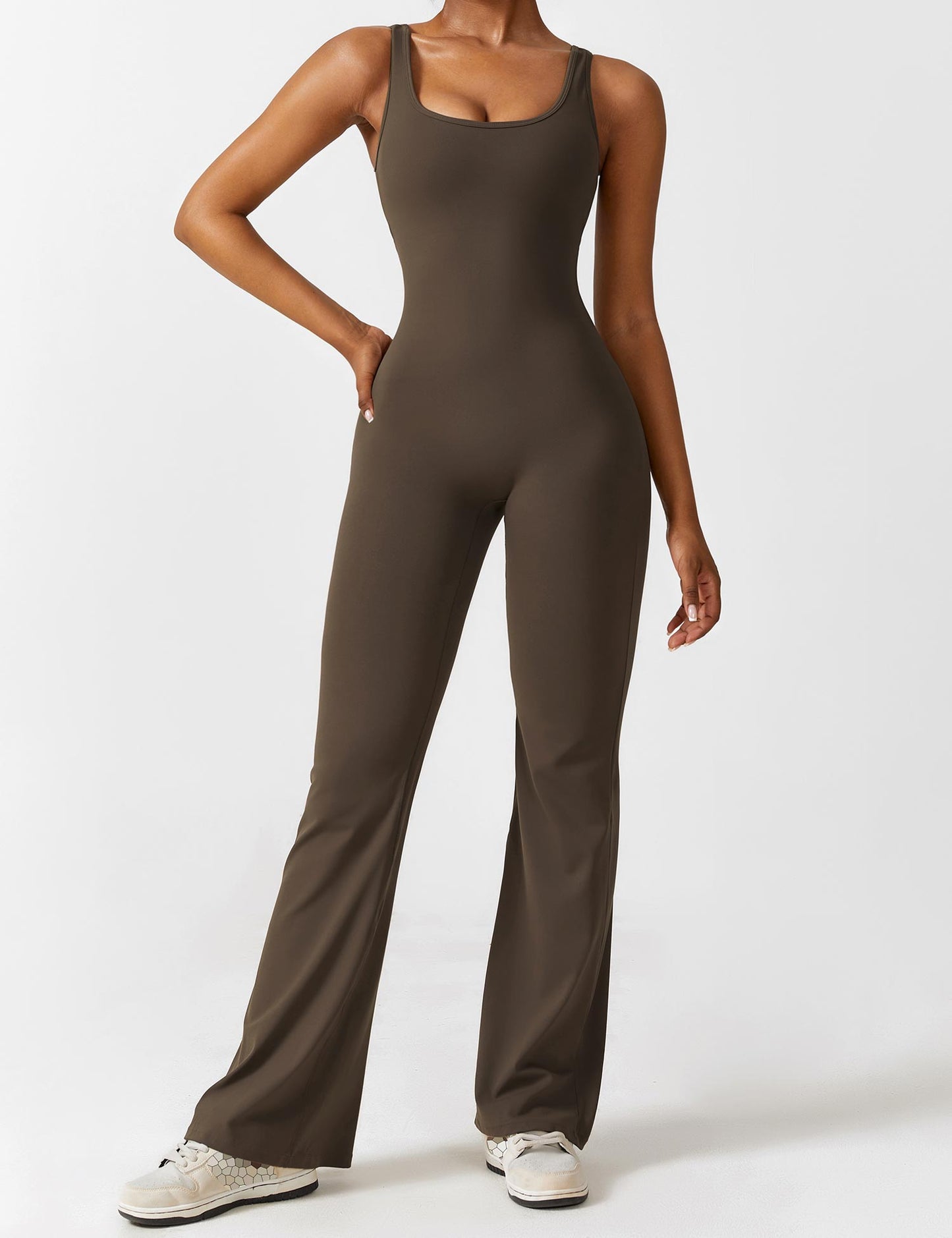 Vaeryn V-Back Flared Jumpsuit