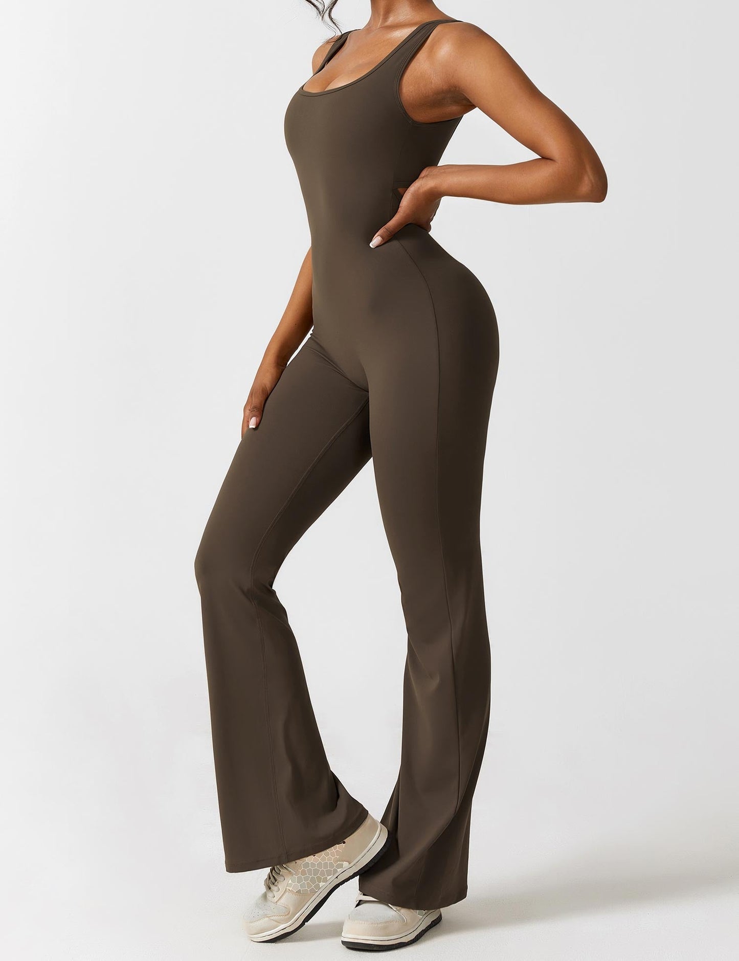 Vaeryn V-Back Flared Jumpsuit