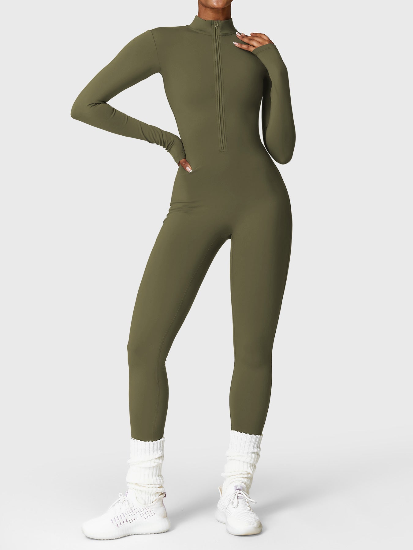 Yeoreo Belle Fleece Zipper Jumpsuit