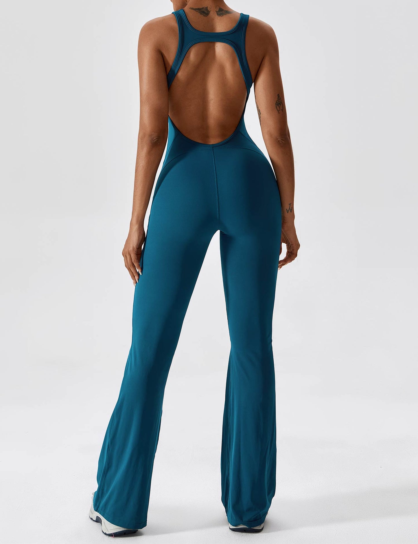 Vaeryn Open Back Flared Jumpsuit