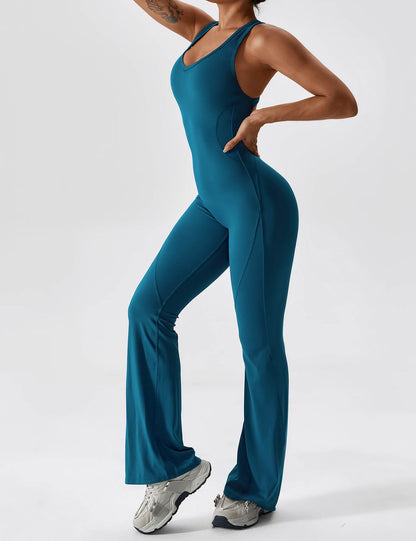 Vaeryn Open Back Flared Jumpsuit