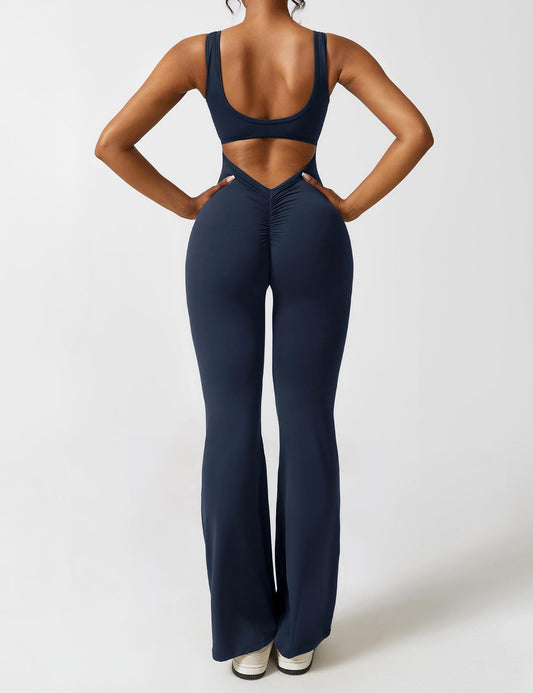 Vaeryn V-Back Flared Jumpsuit