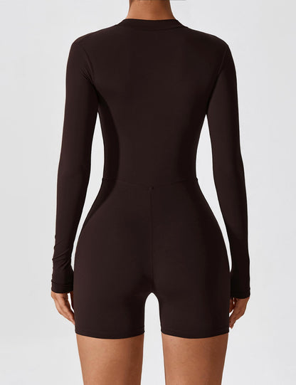 Vaeryn Sculpt Zip Long Sleeve Romper
