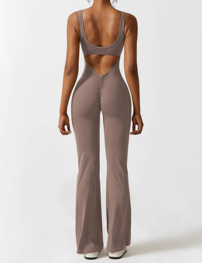 Vaeryn V-Back Flared Jumpsuit