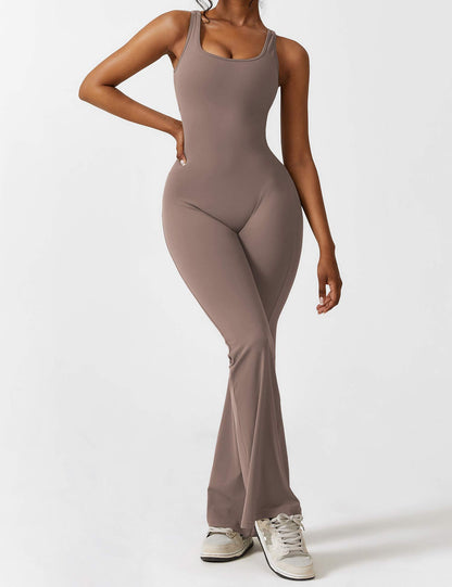Vaeryn V-Back Flared Jumpsuit