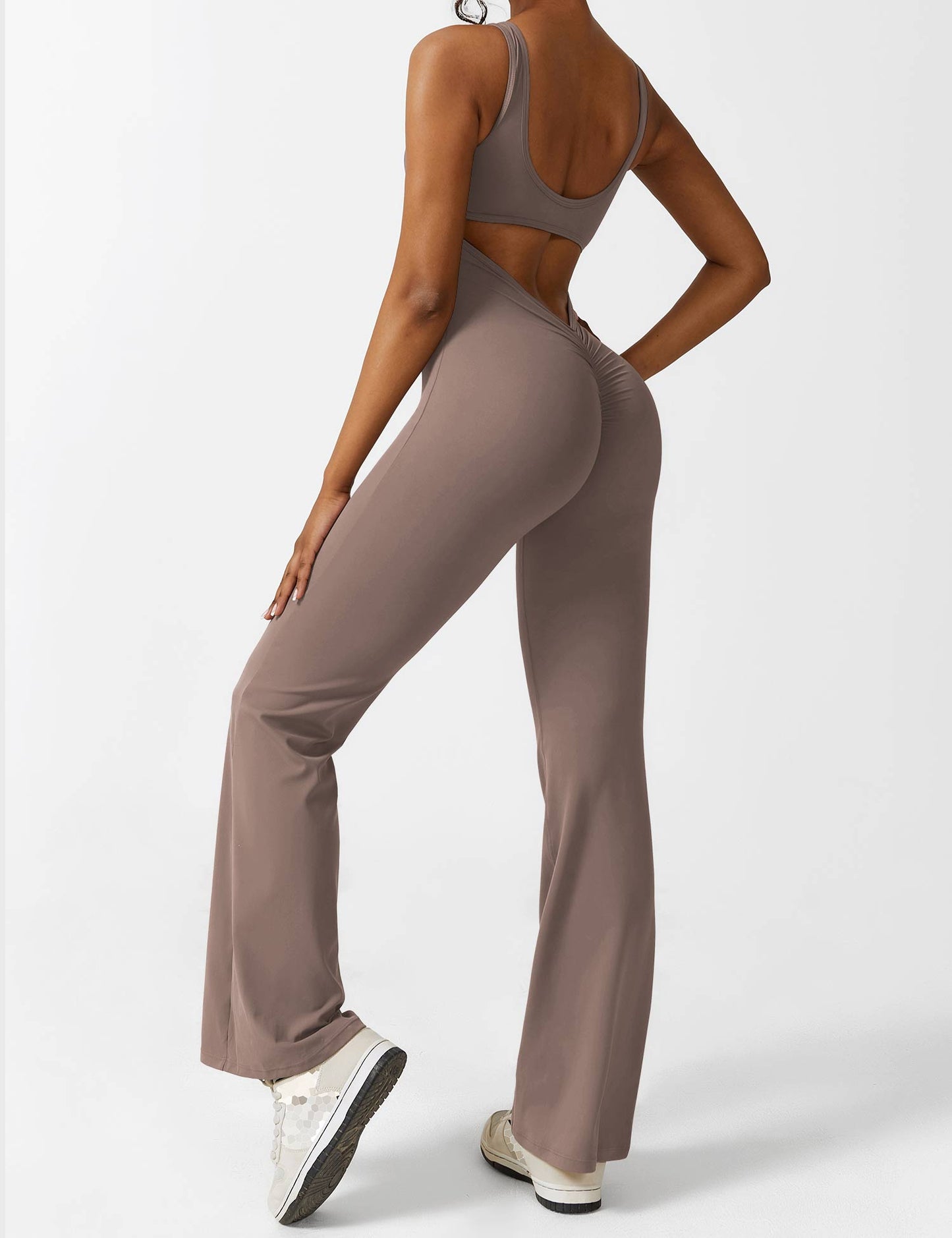 Vaeryn V-Back Flared Jumpsuit