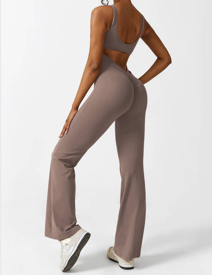 Vaeryn V-Back Flared Jumpsuit