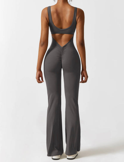 Vaeryn V-Back Flared Jumpsuit