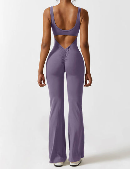 Vaeryn V-Back Flared Jumpsuit