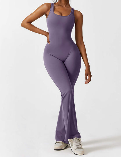 Vaeryn V-Back Flared Jumpsuit