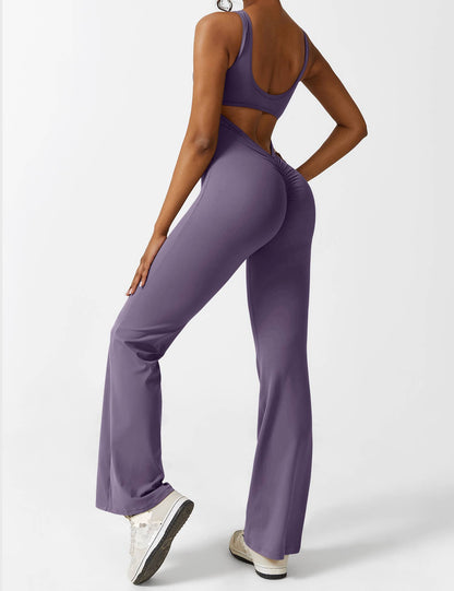 Vaeryn V-Back Flared Jumpsuit