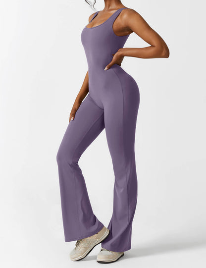 Vaeryn V-Back Flared Jumpsuit