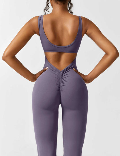 Vaeryn V-Back Flared Jumpsuit