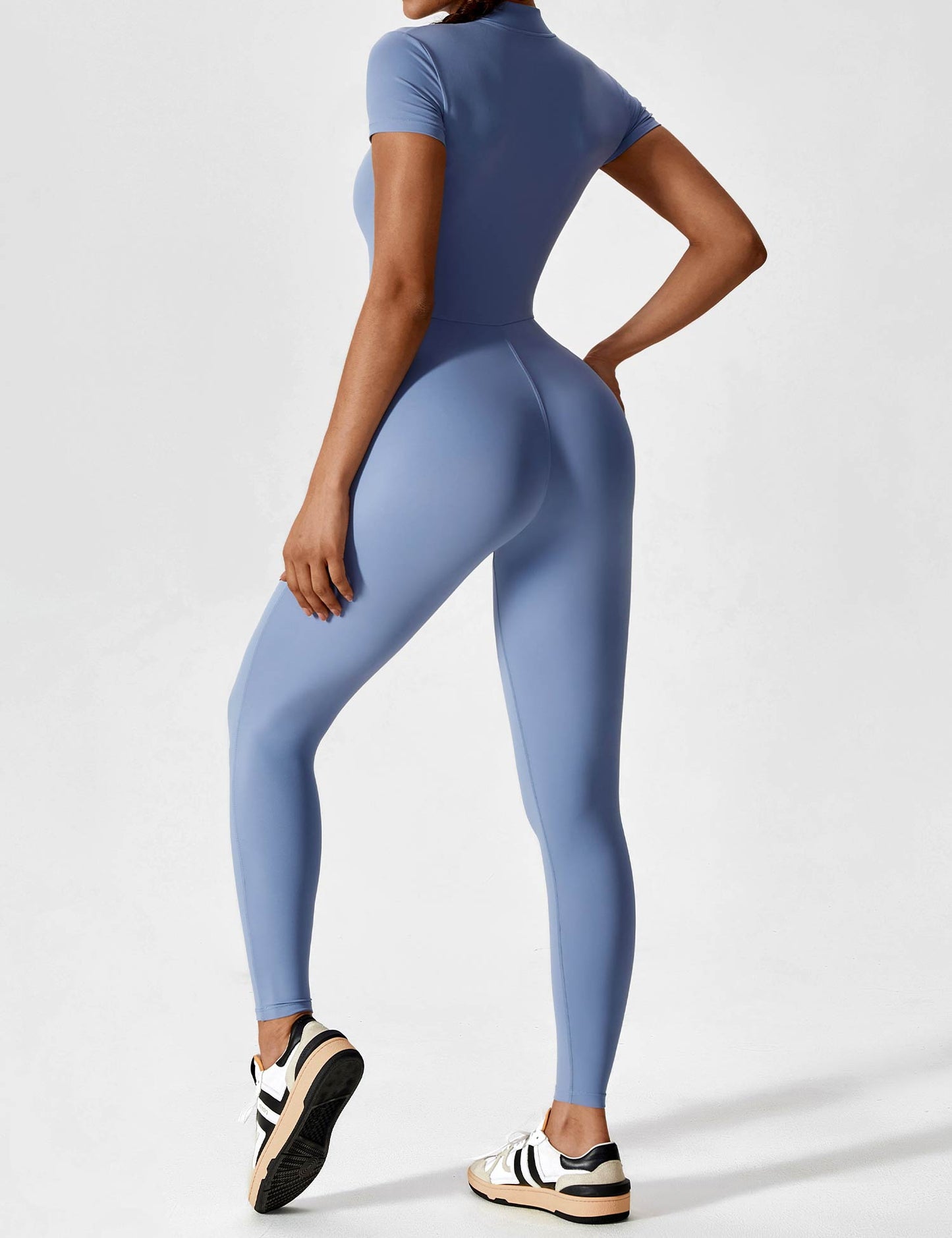 Vaeryn Short Sleeve Zipper Jumpsuit