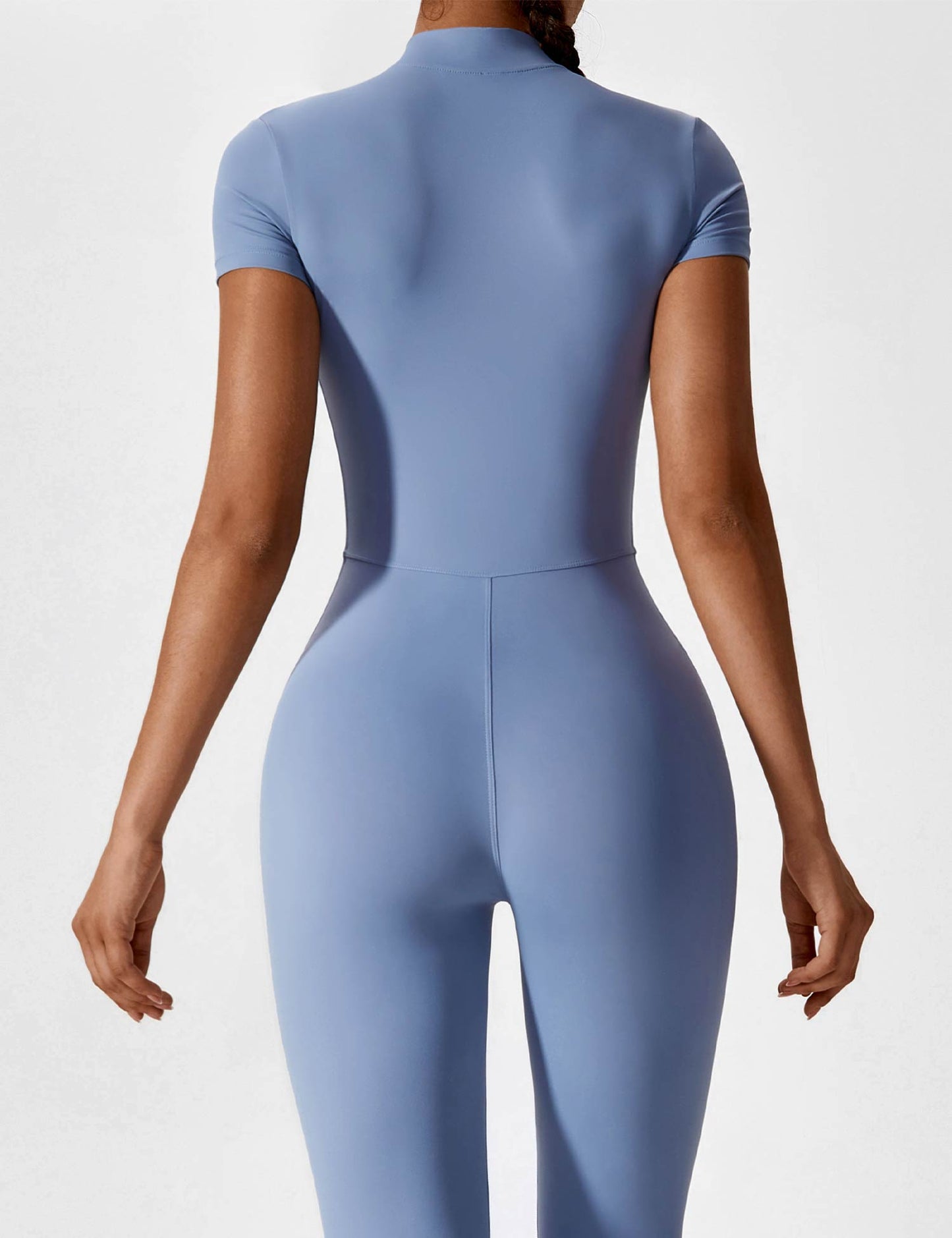 Vaeryn Short Sleeve Zipper Jumpsuit
