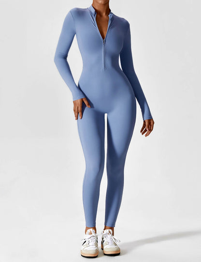Vaeryn Sculpt Zip Long Sleeve Jumpsuit