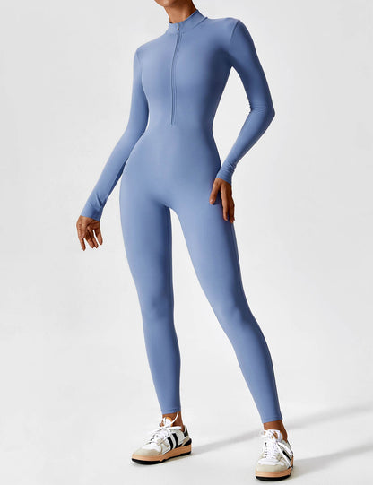 Vaeryn Sculpt Zip Long Sleeve Jumpsuit