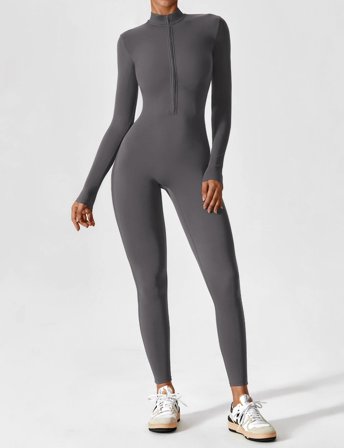 Vaeryn Sculpt Zip Long Sleeve Jumpsuit