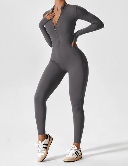 Vaeryn Sculpt Zip Long Sleeve Jumpsuit