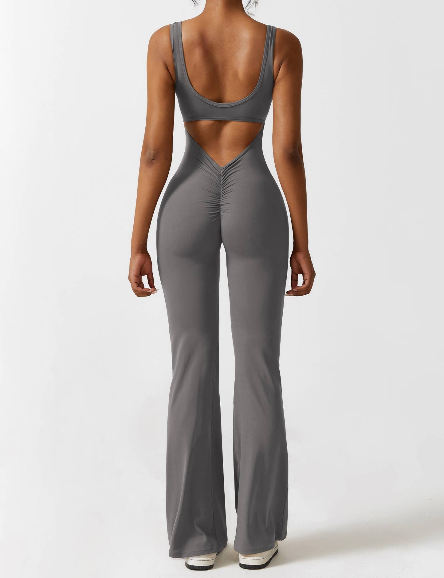Vaeryn V-Back Flared Jumpsuit