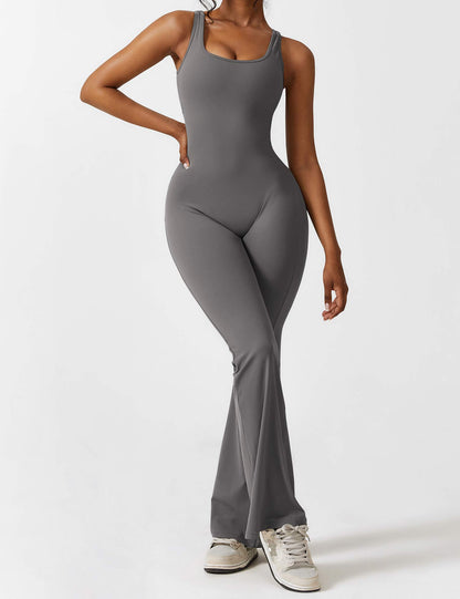 Vaeryn V-Back Flared Jumpsuit
