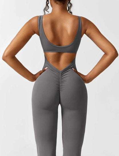 Vaeryn V-Back Flared Jumpsuit