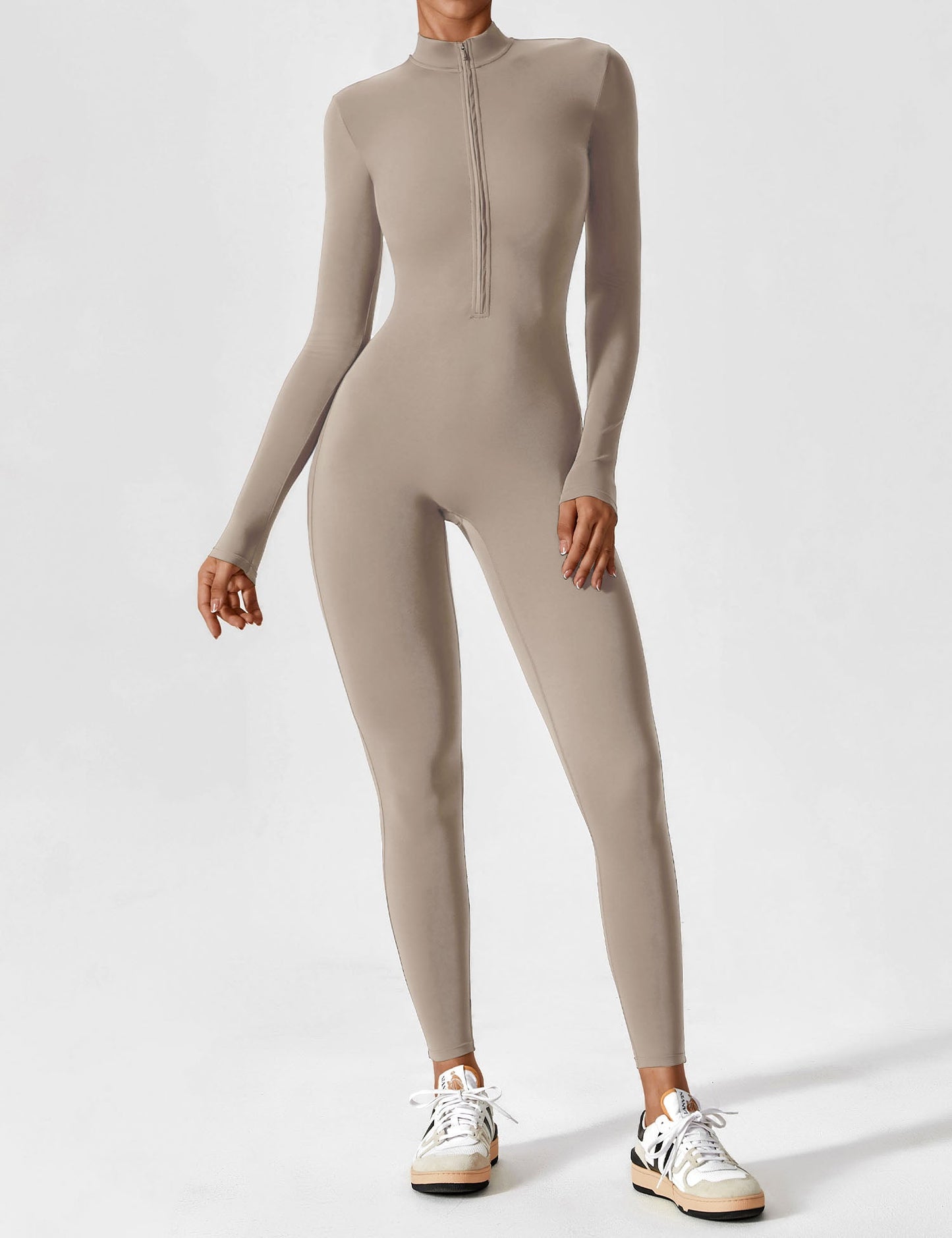 Vaeryn Sculpt Zip Long Sleeve Jumpsuit