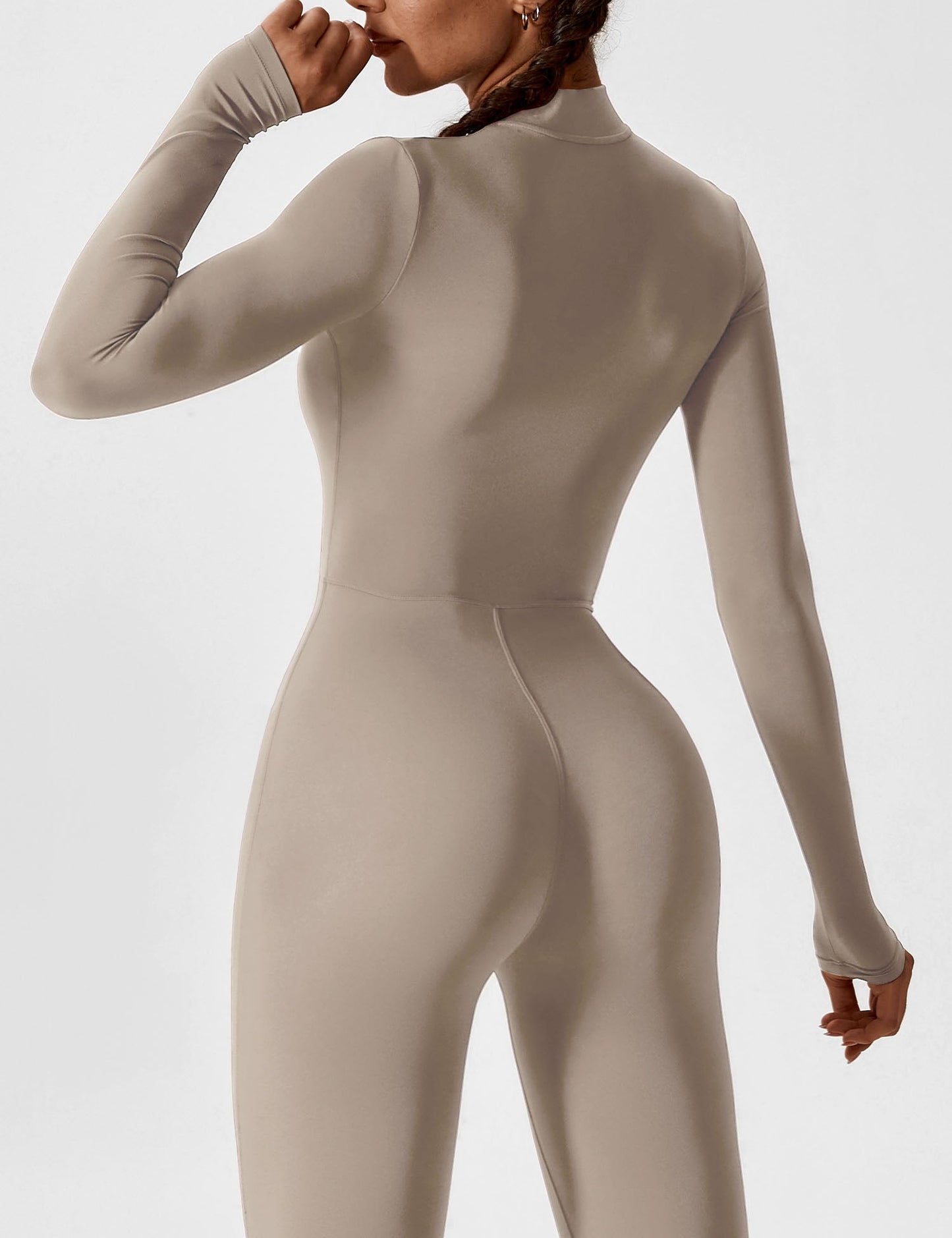 Vaeryn Sculpt Zip Long Sleeve Jumpsuit