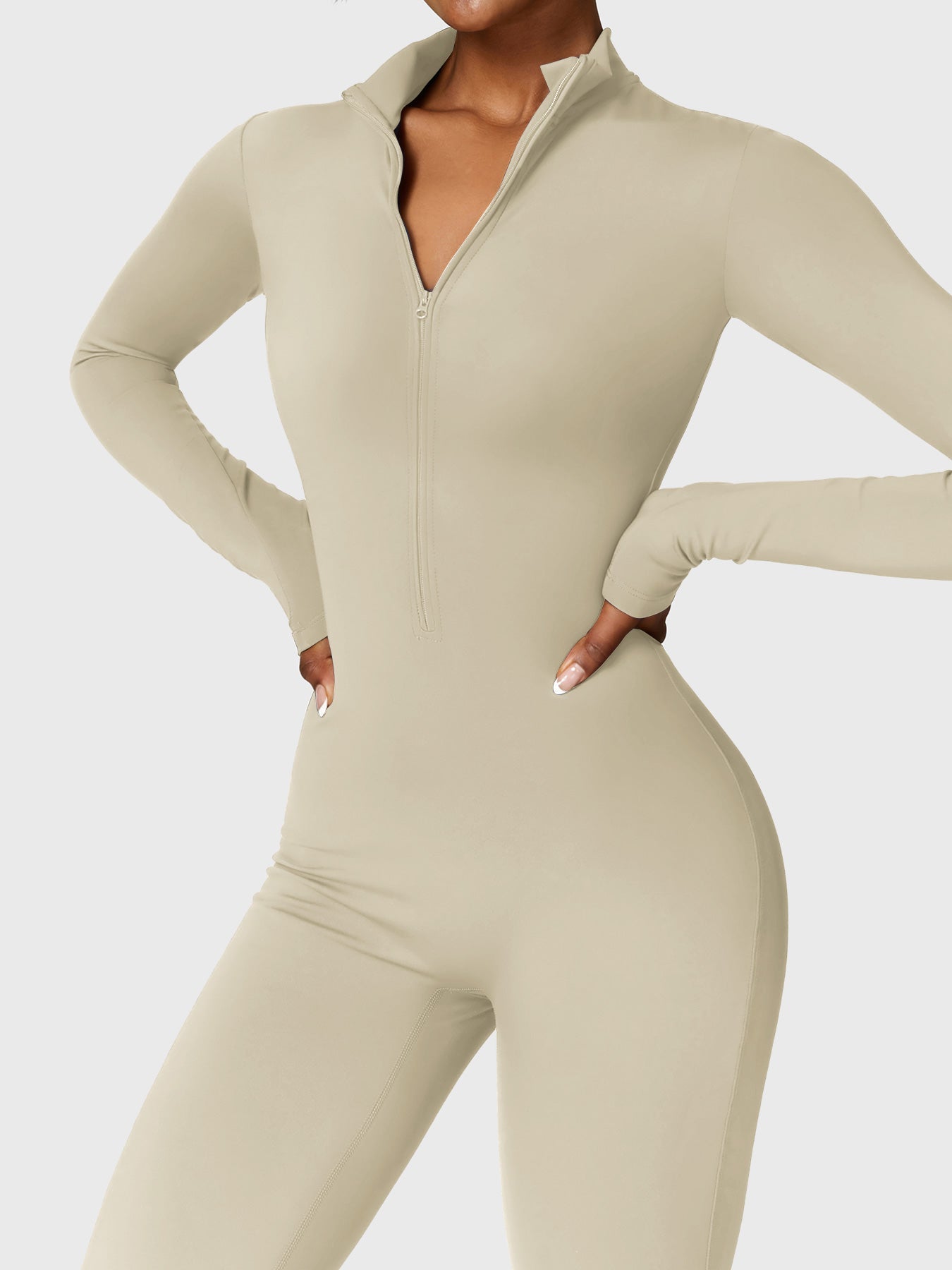 Vaeryn Belle Fleece Zip Long Sleeve Jumpsuit