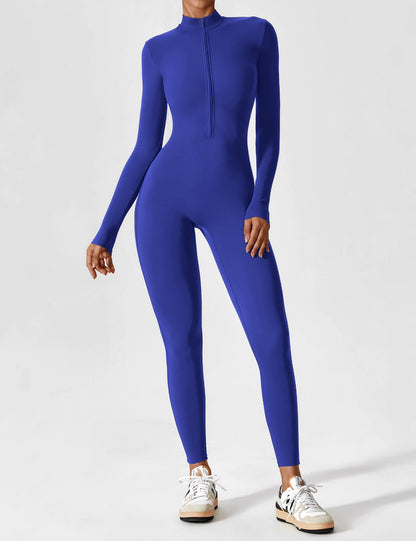 Vaeryn Sculpt Zip Long Sleeve Jumpsuit