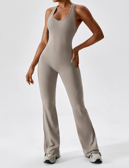 Vaeryn Open Back Flared Jumpsuit