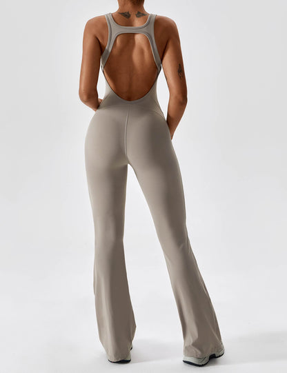 Vaeryn Open Back Flared Jumpsuit