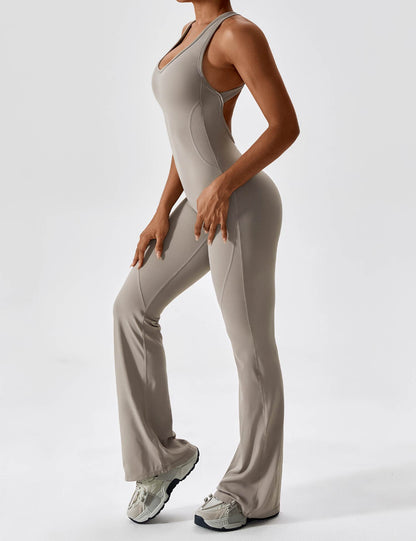 Vaeryn Open Back Flared Jumpsuit