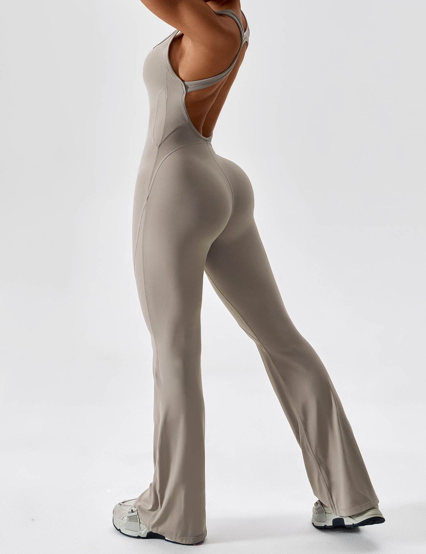 Vaeryn Open Back Flared Jumpsuit