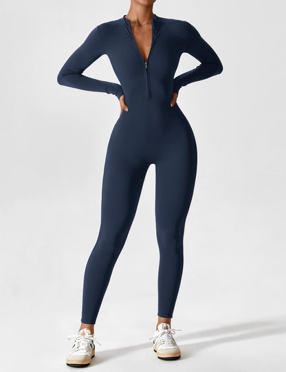 Vaeryn Sculpt Zip Long Sleeve Jumpsuit