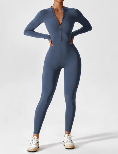 Vaeryn Sculpt Zip Long Sleeve Jumpsuit