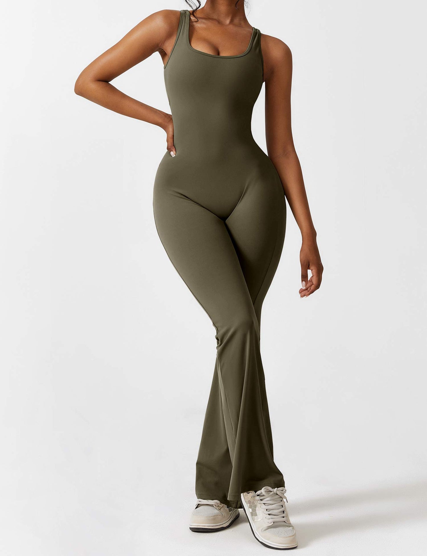 Vaeryn V-Back Flared Jumpsuit