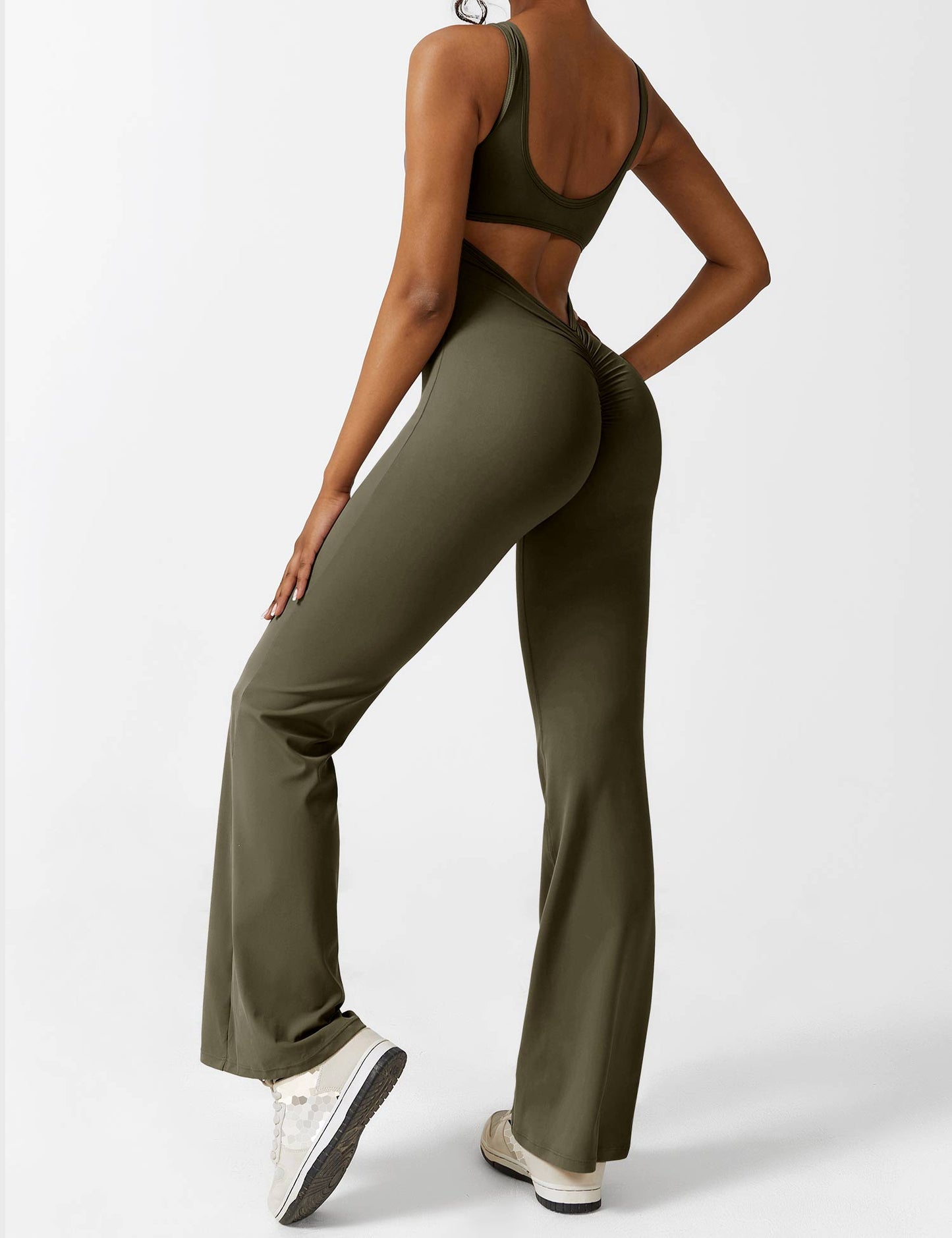 Vaeryn V-Back Flared Jumpsuit