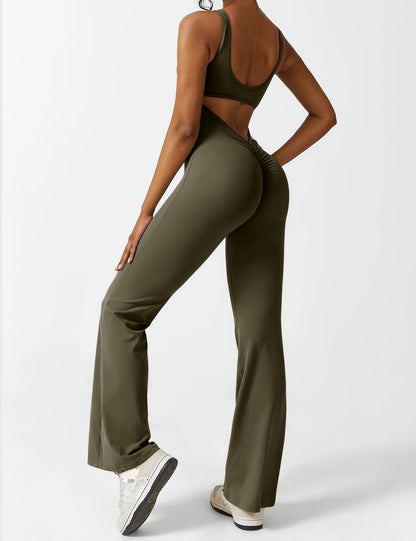 Vaeryn V-Back Flared Jumpsuit