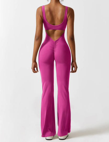 Vaeryn V-Back Flared Jumpsuit