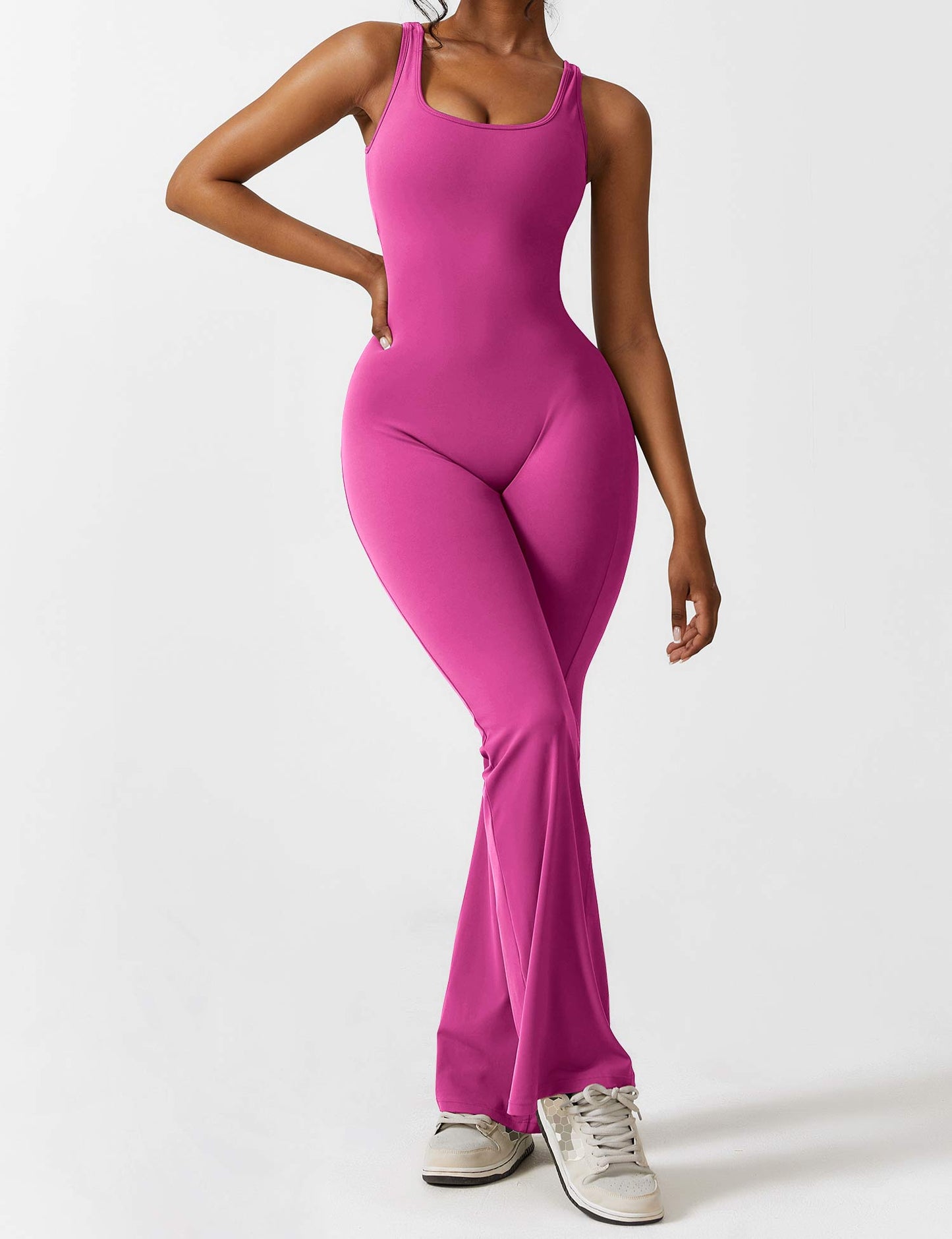 Vaeryn V-Back Flared Jumpsuit