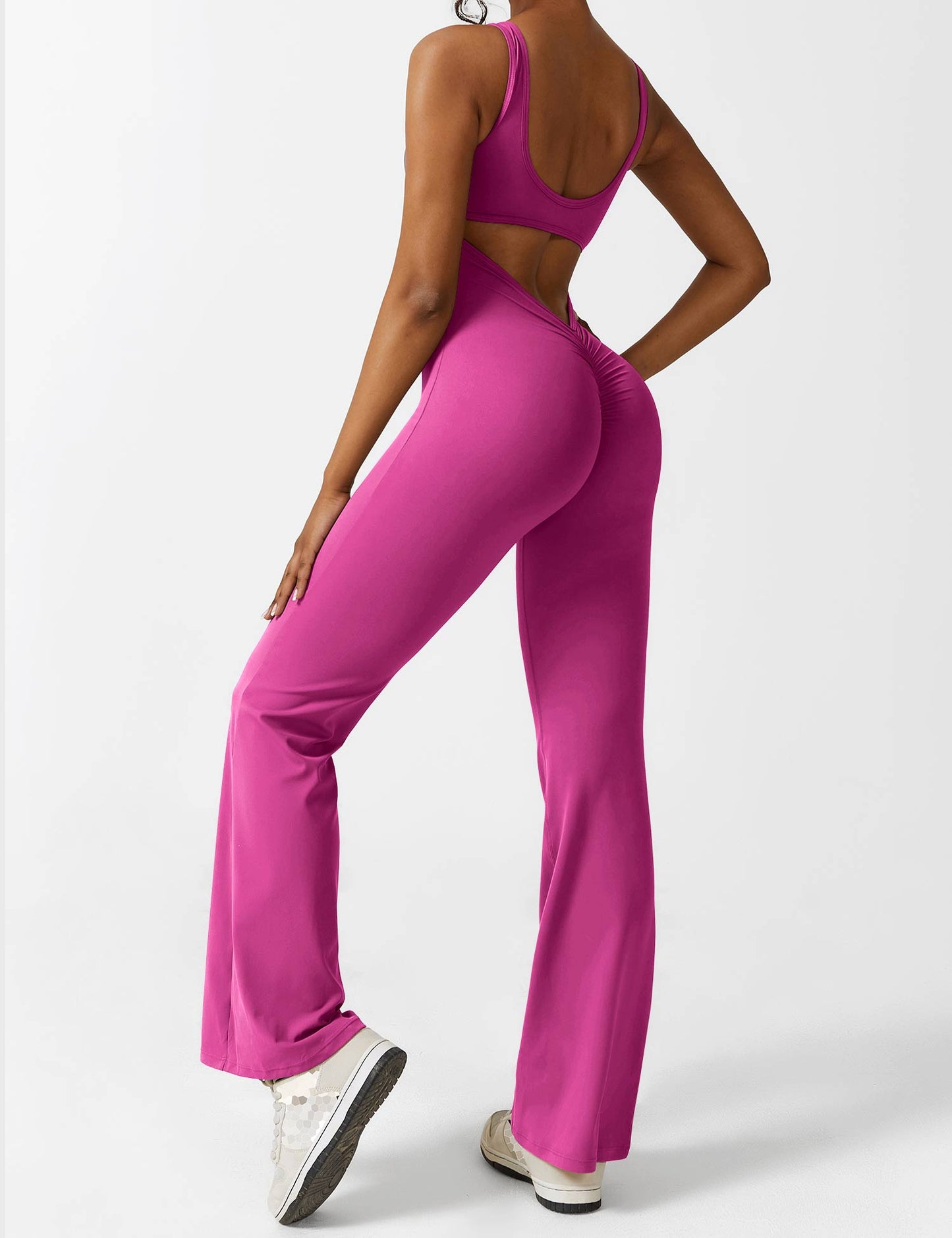 Vaeryn V-Back Flared Jumpsuit