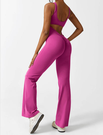Vaeryn V-Back Flared Jumpsuit