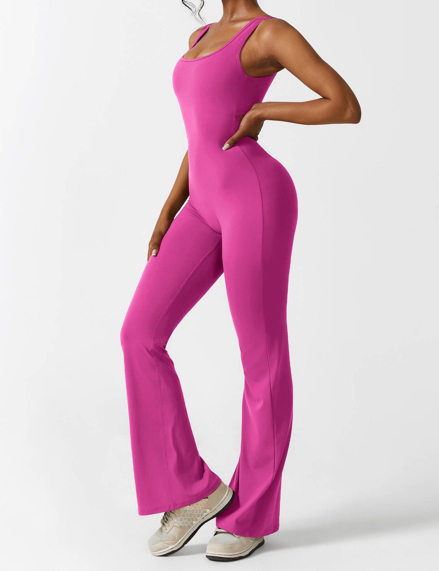 Vaeryn V-Back Flared Jumpsuit