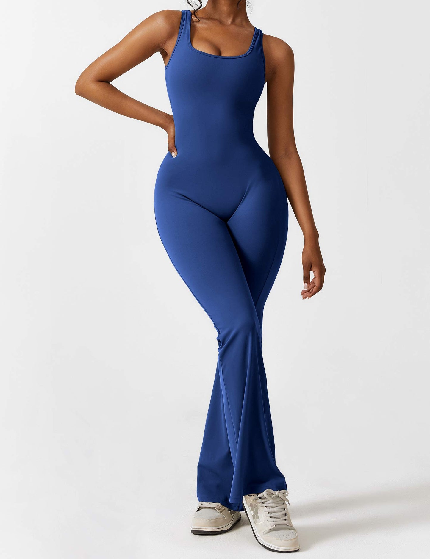 Vaeryn V-Back Flared Jumpsuit