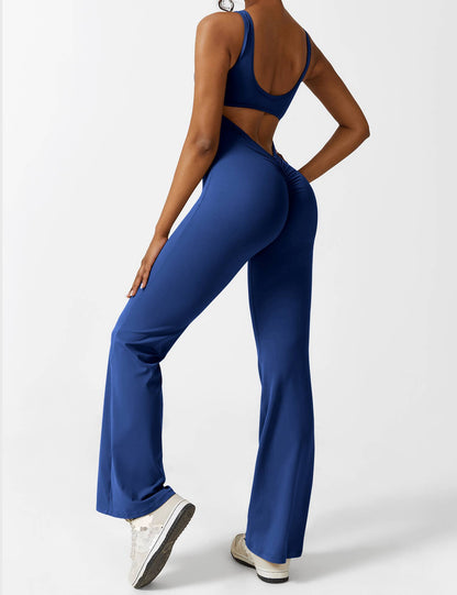 Vaeryn V-Back Flared Jumpsuit