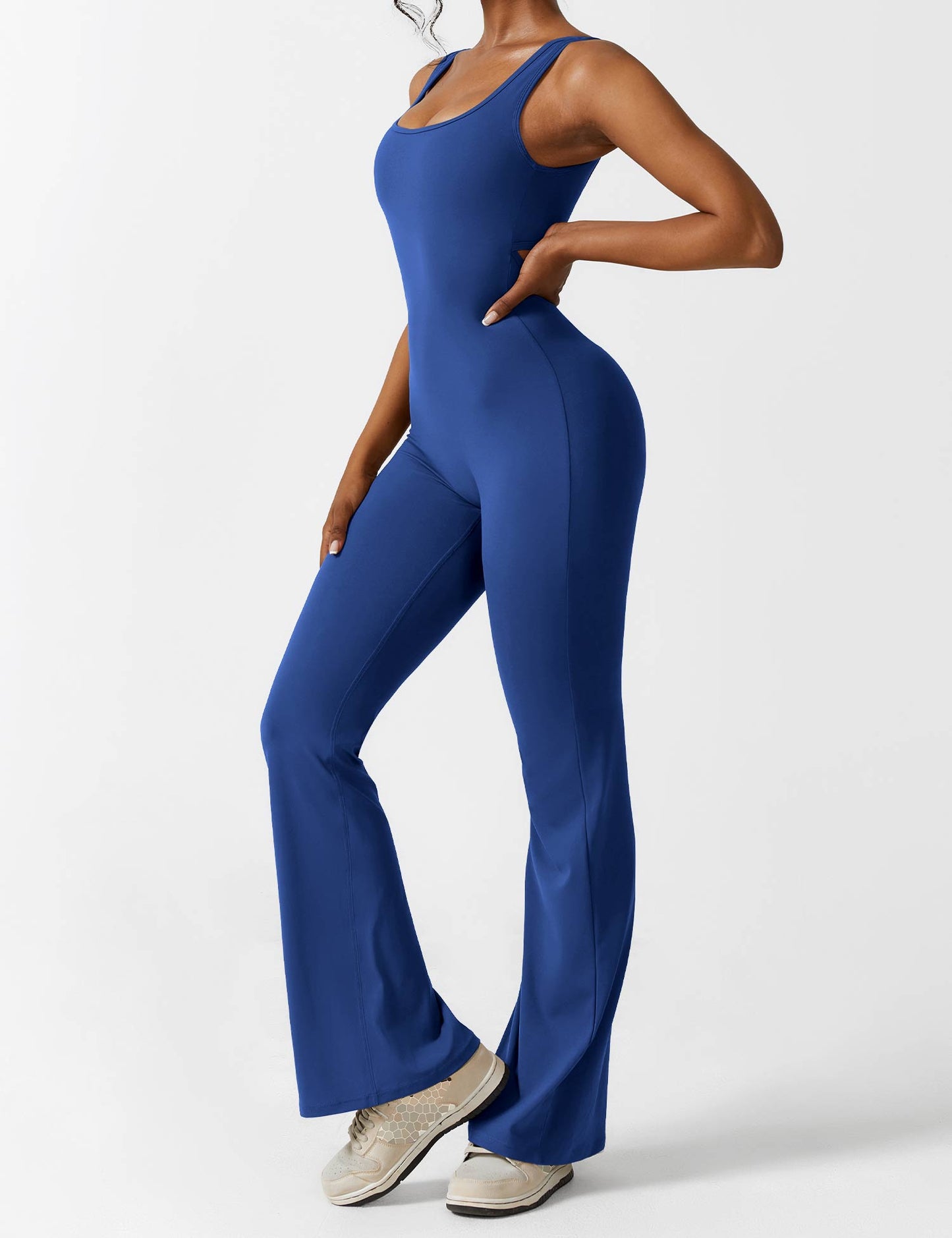 Vaeryn V-Back Flared Jumpsuit