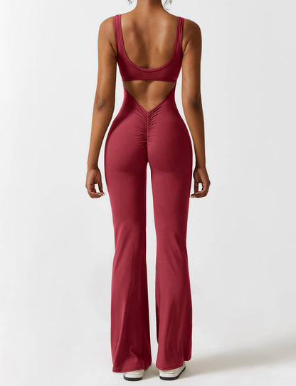 Vaeryn V-Back Flared Jumpsuit