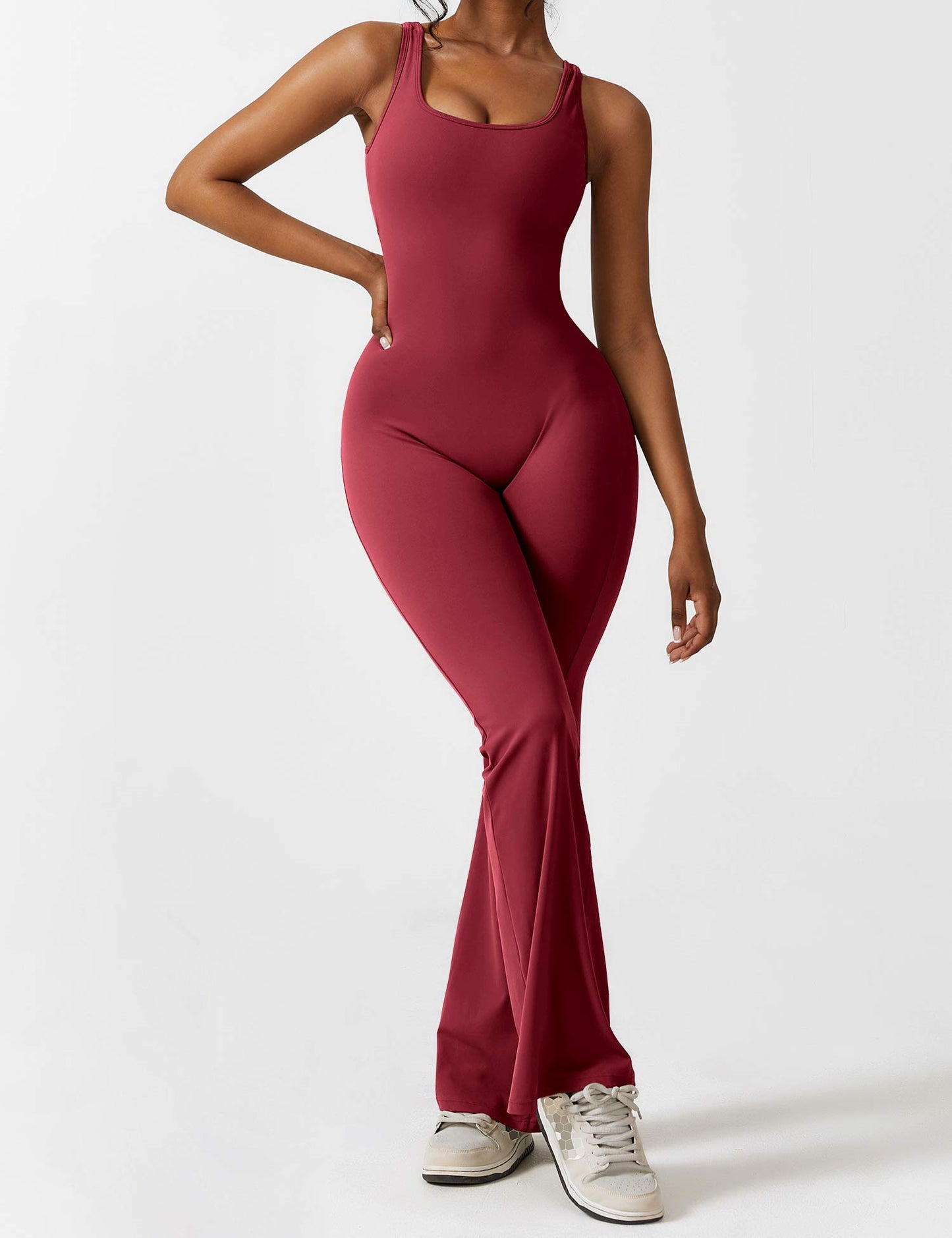 Vaeryn V-Back Flared Jumpsuit